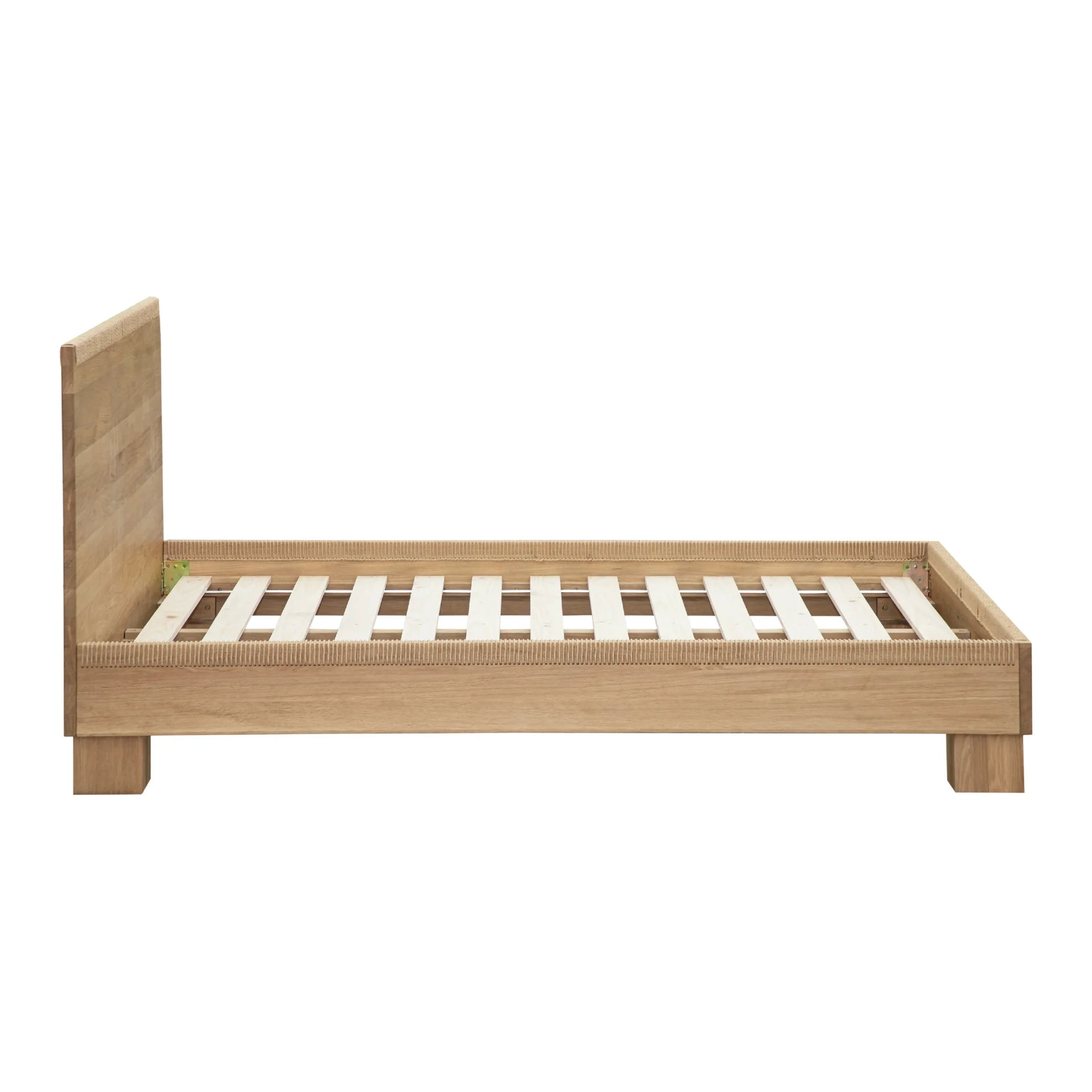 Weave Queen Bed - Oak