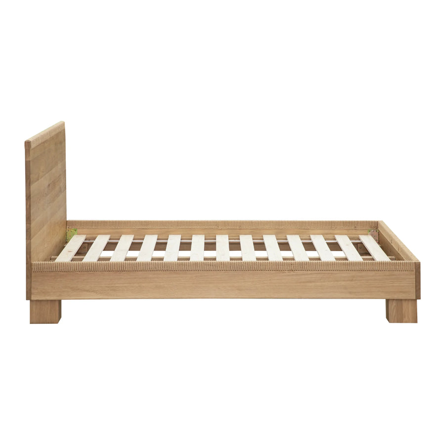 Weave King Bed - Oak