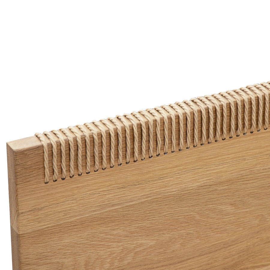 Weave Queen Bed - Oak