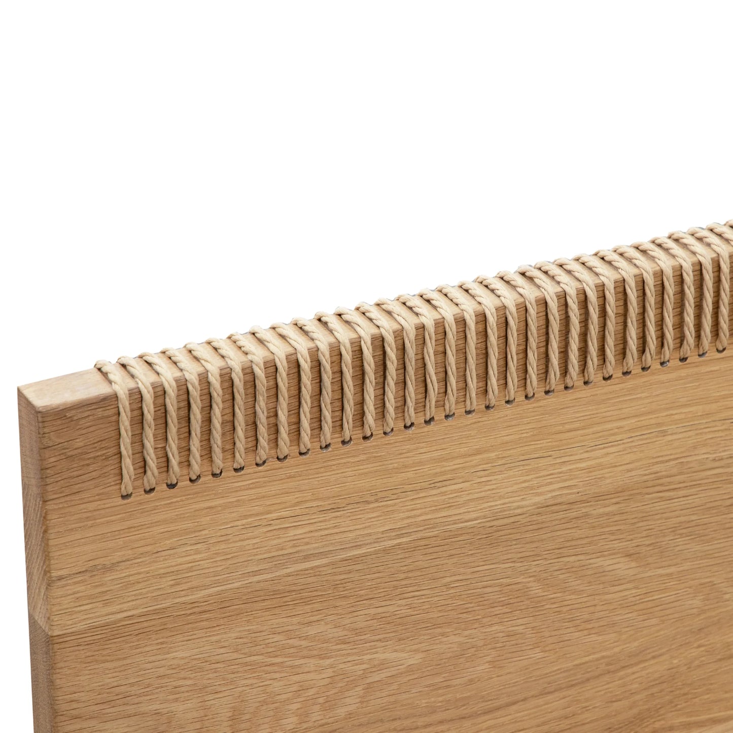 Weave King Bed - Oak