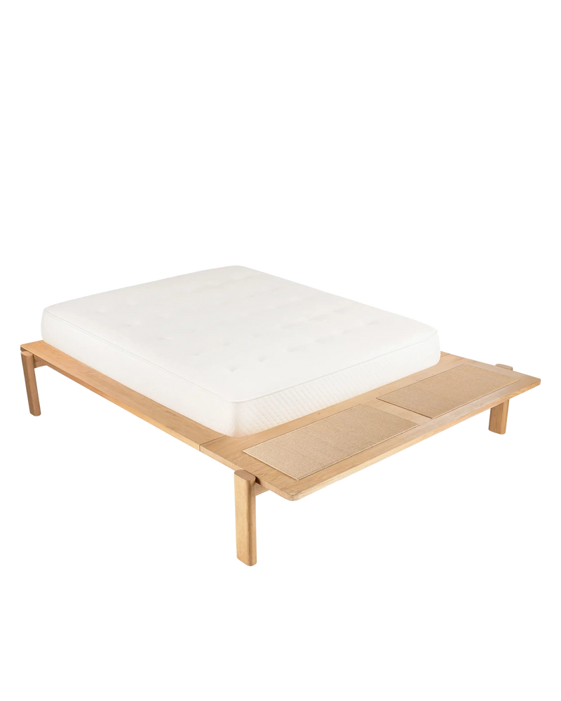 Compass Queen Bed - Oak