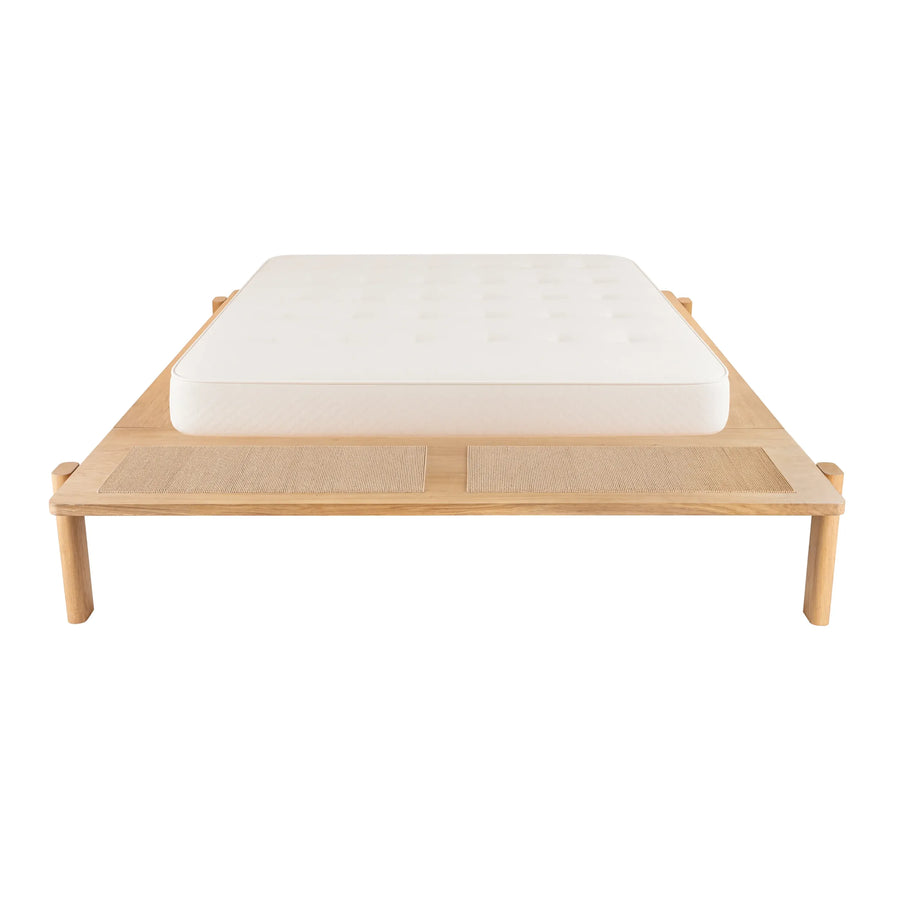 Compass Queen Bed - Oak