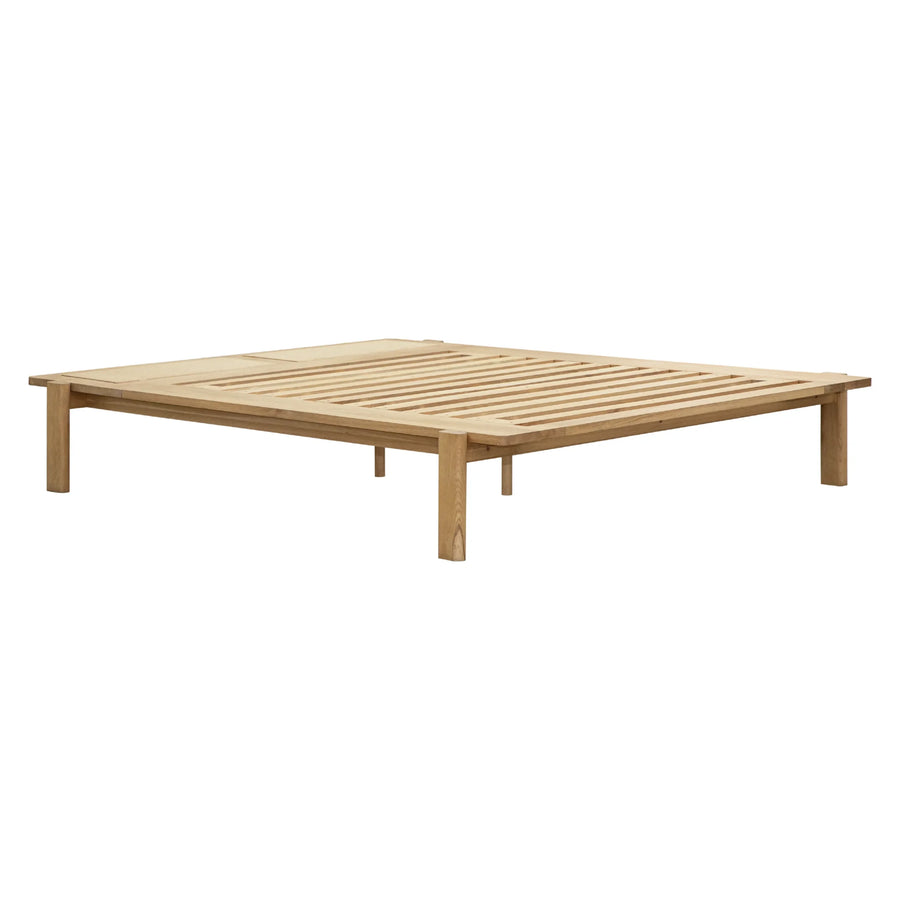 Compass Queen Bed - Oak