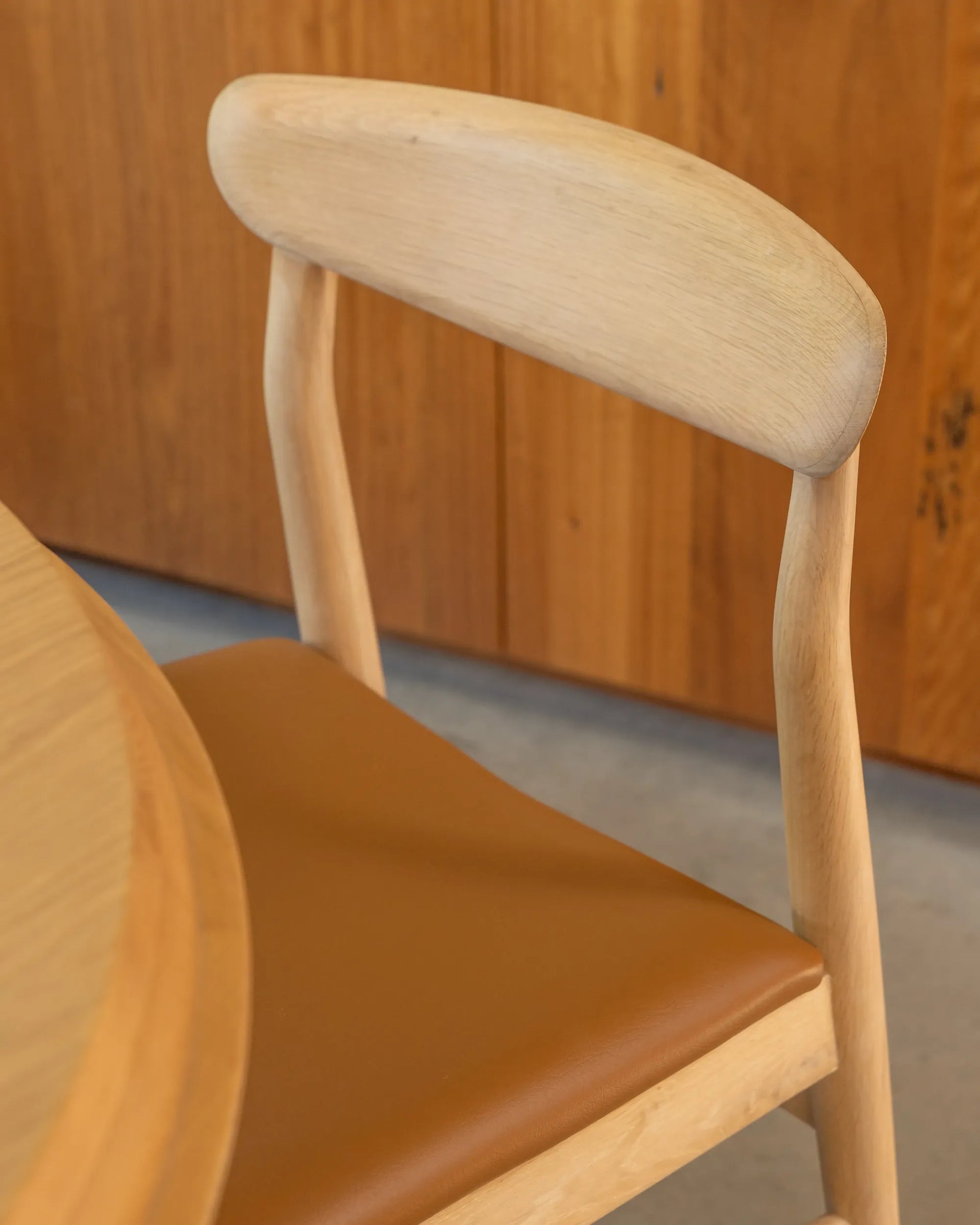 Henri Dining Chair - Oak / Tan Vegan Leather