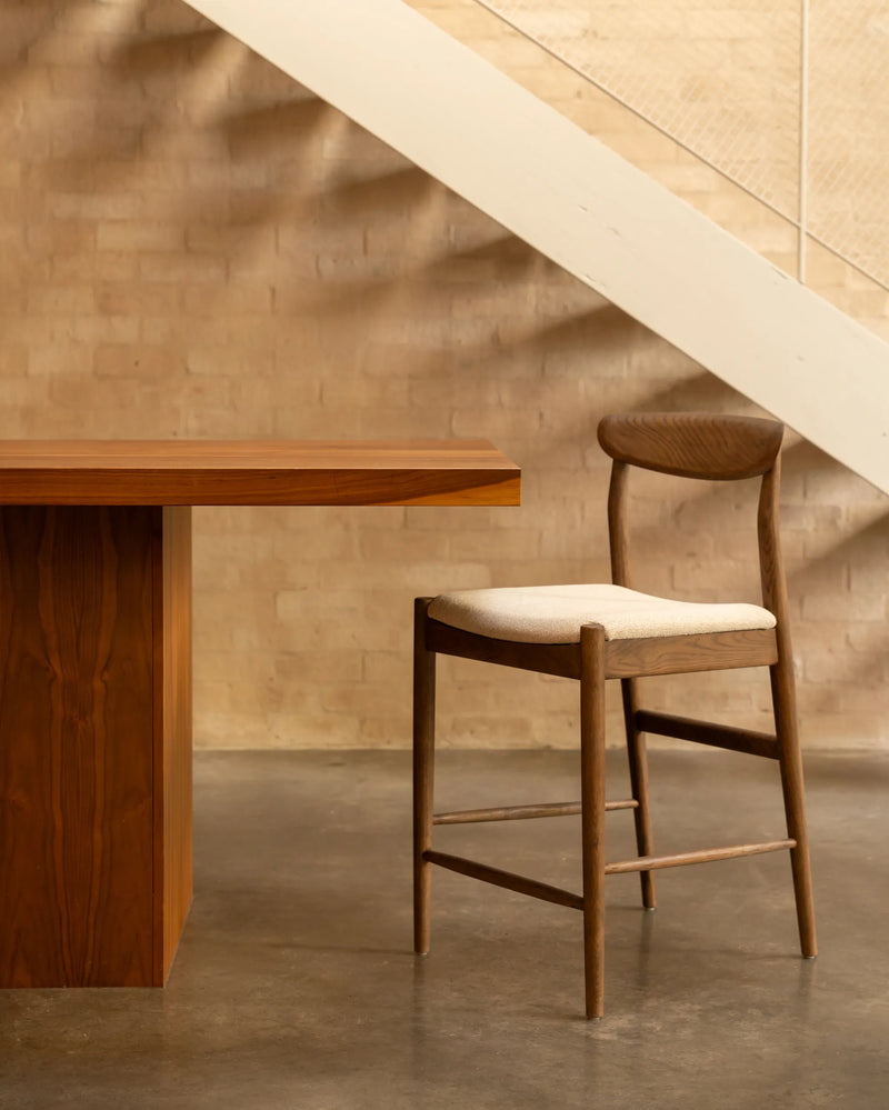 Henri Bar Stool 65cm - Earthen Oak / Tate Biscotti