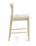 Henri Bar Stool 65cm - Oak / Tate Biscotti
