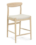 Henri Bar Stool 65cm - Oak / Tate Biscotti