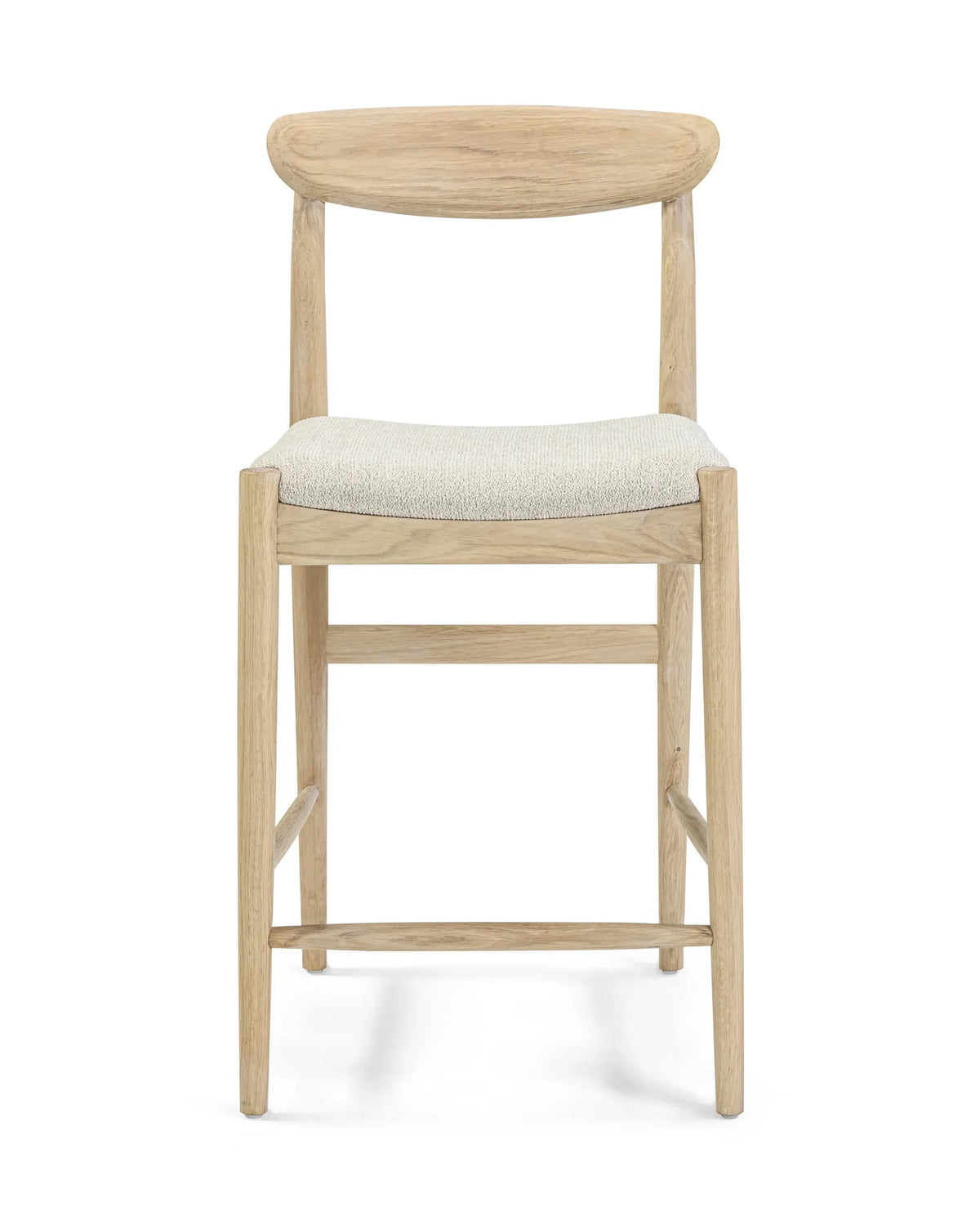 Henri Bar Stool 65cm - Light Oak / Tate Biscotti