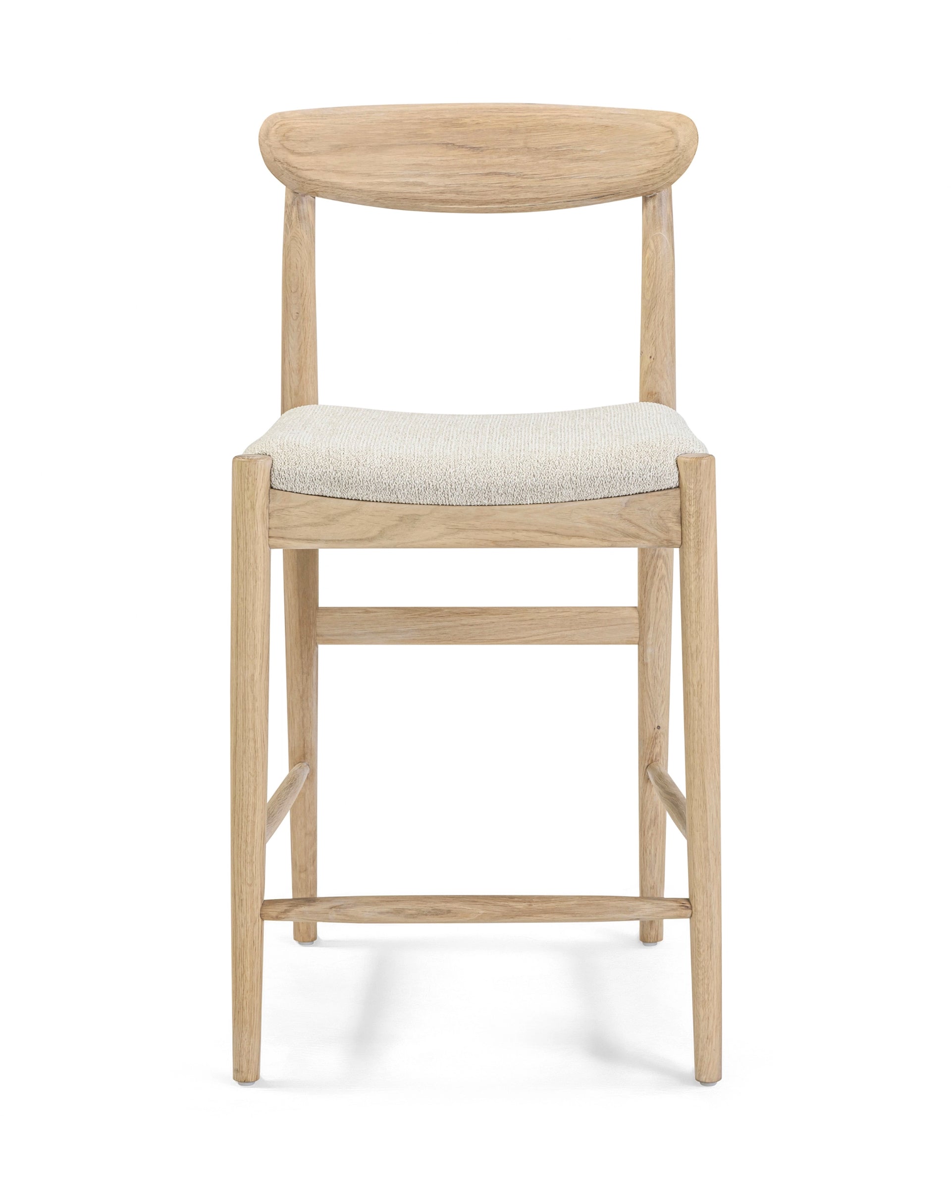 Henri Bar Stool 65cm - Oak / Tate Biscotti