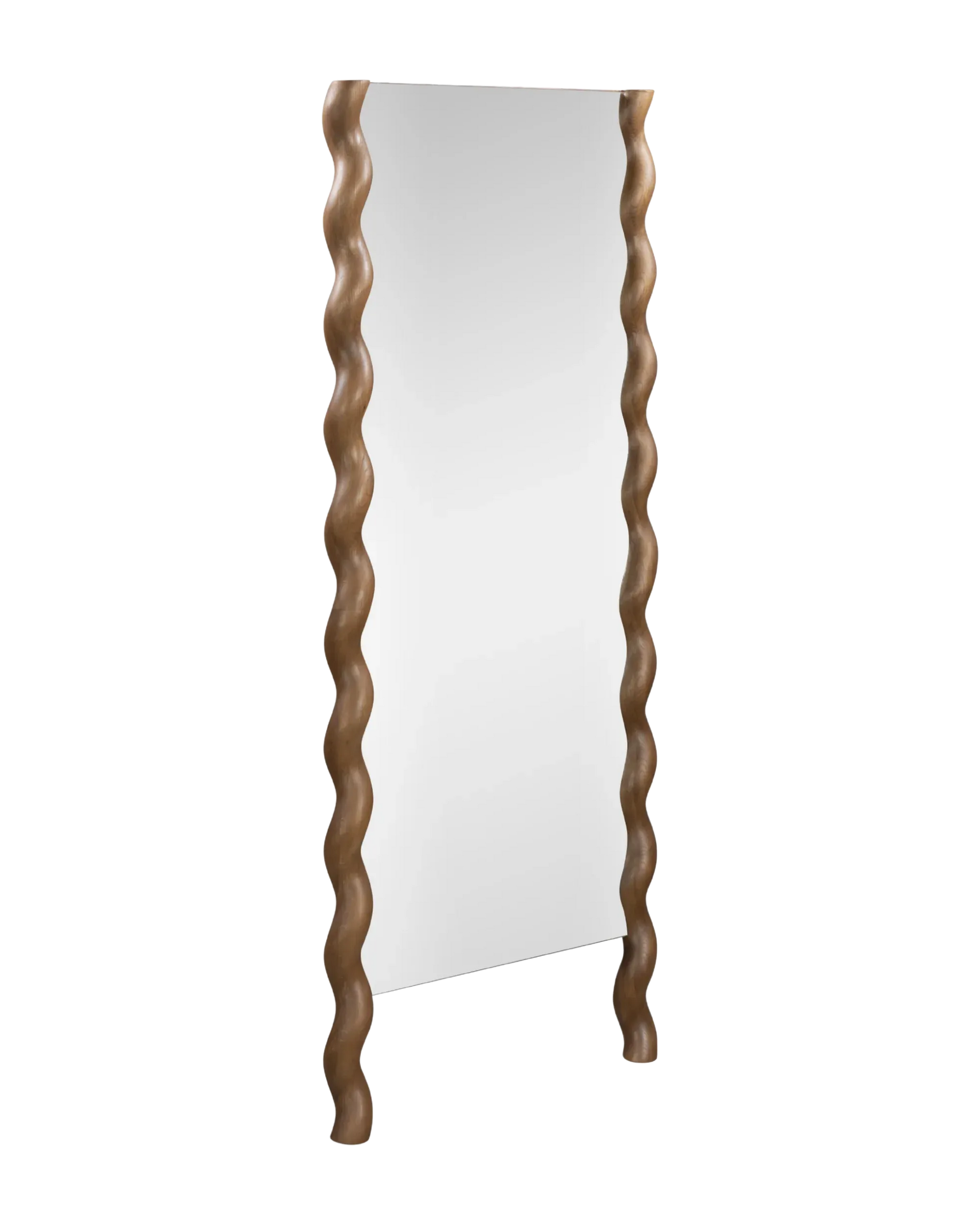 Twirl Floor Mirror - Deep Oak