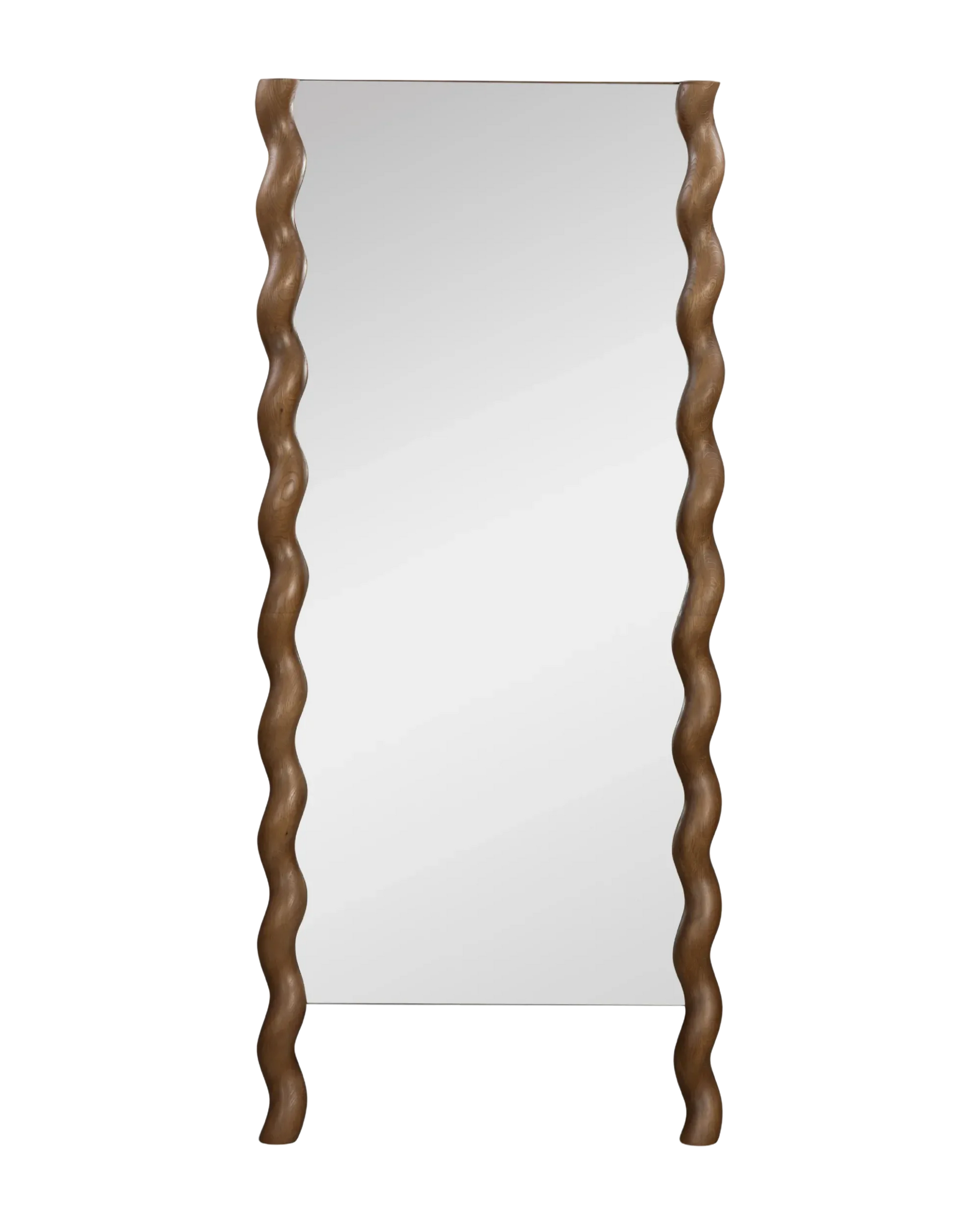 Twirl Floor Mirror - Deep Oak