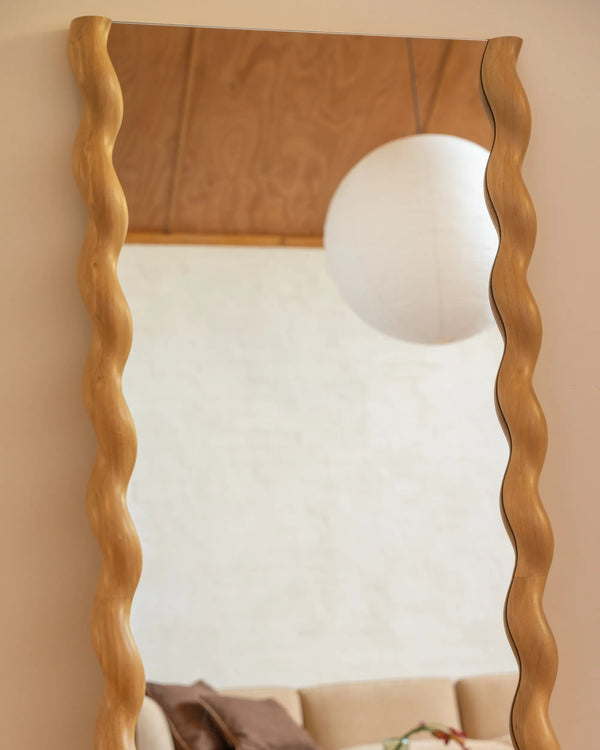Twirl Floor Mirror - Oak