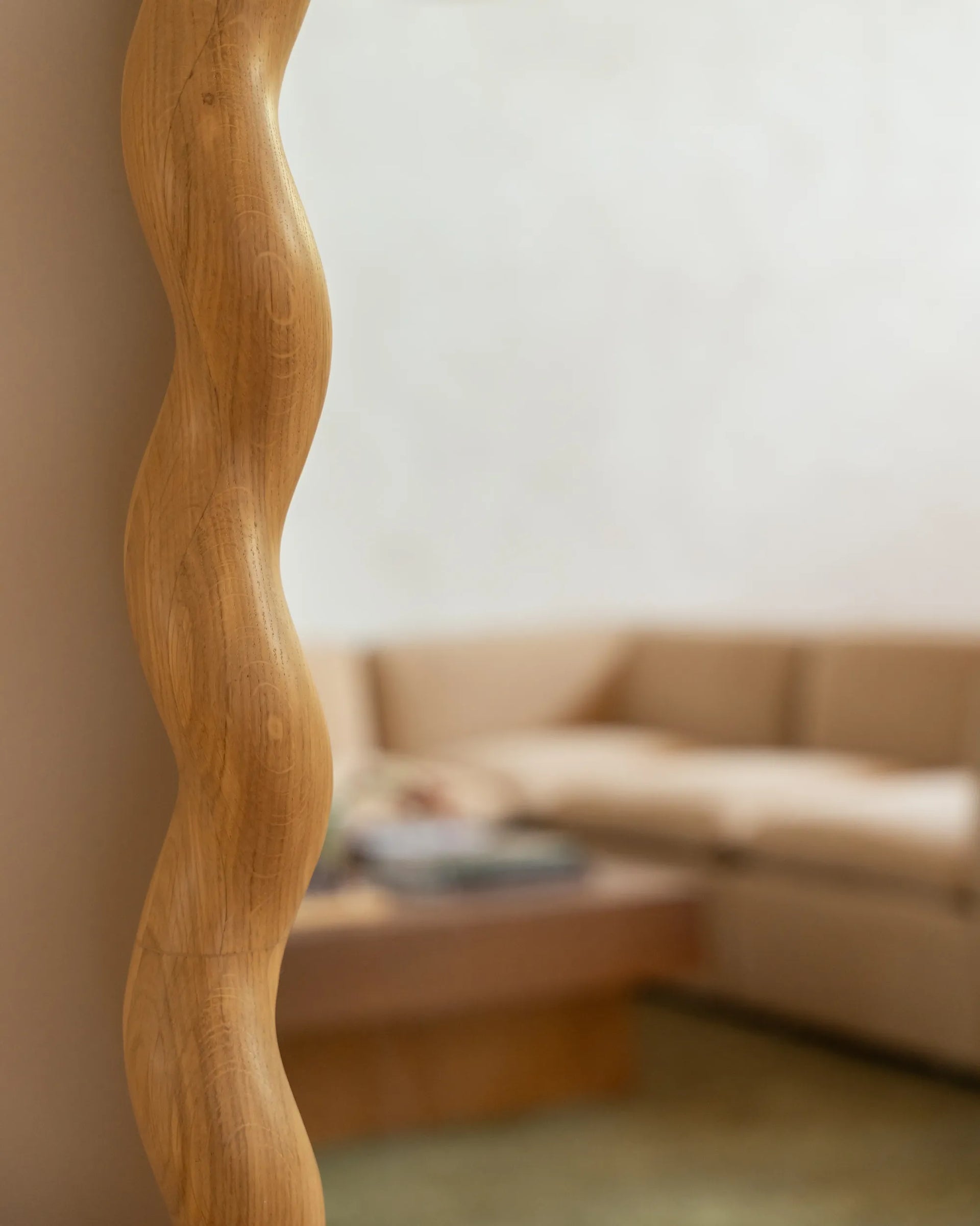 Twirl Floor Mirror - Oak
