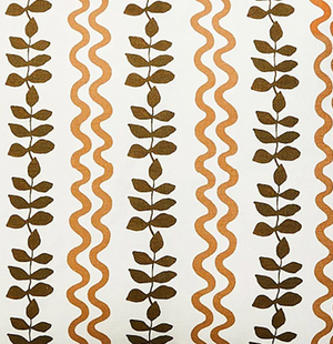 Ferns & Waves Cushion - Cocoa