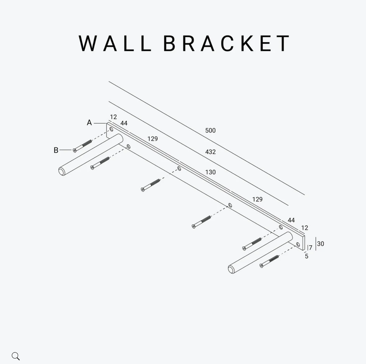 Hold Wall Shelf 70cm - Natural Oak