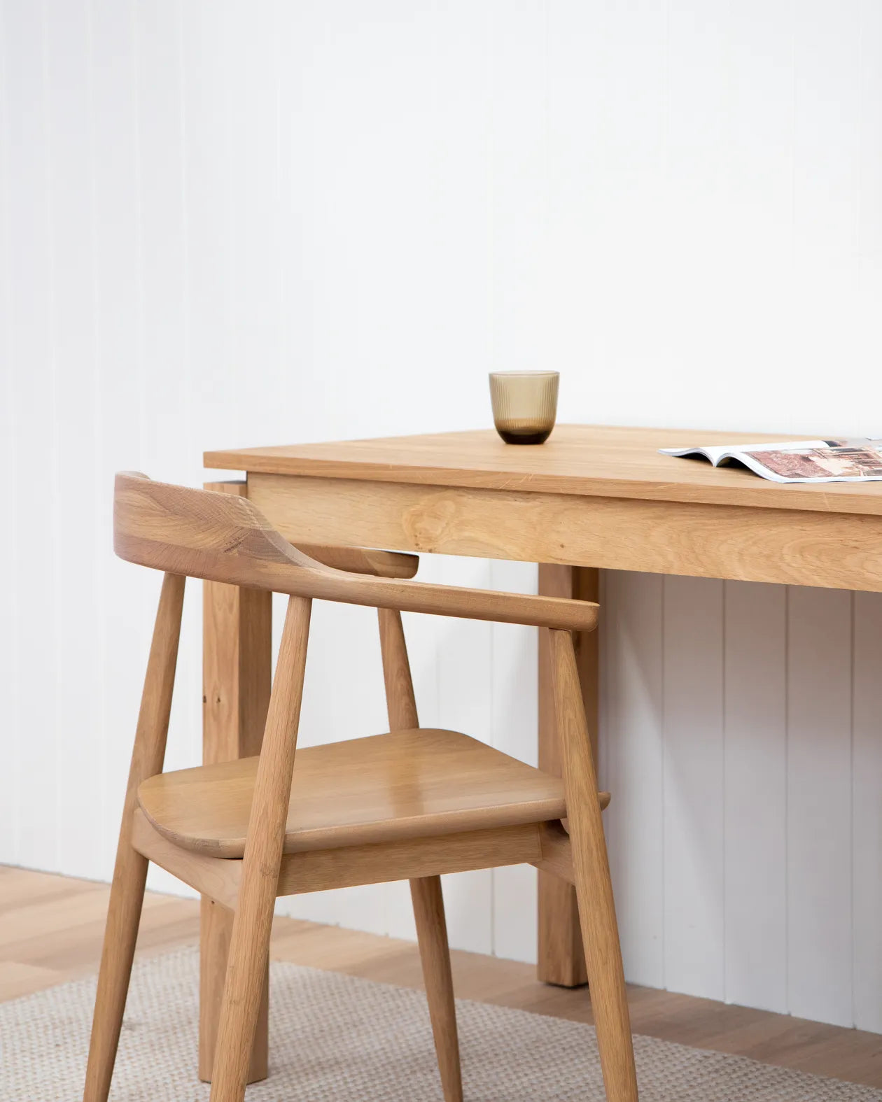 Settle Office Desk - Oak