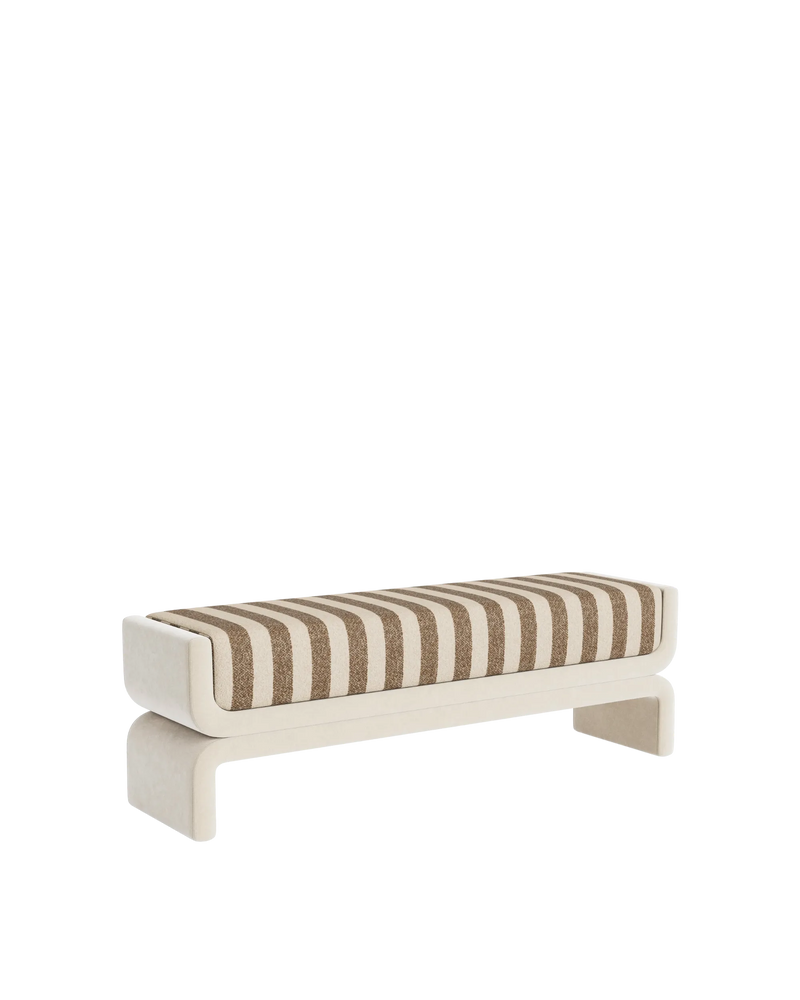 Shift Bench - Marnie Coconut Stripe