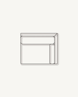 Sidney Slipcover Right Corner Module - Silex Off White
