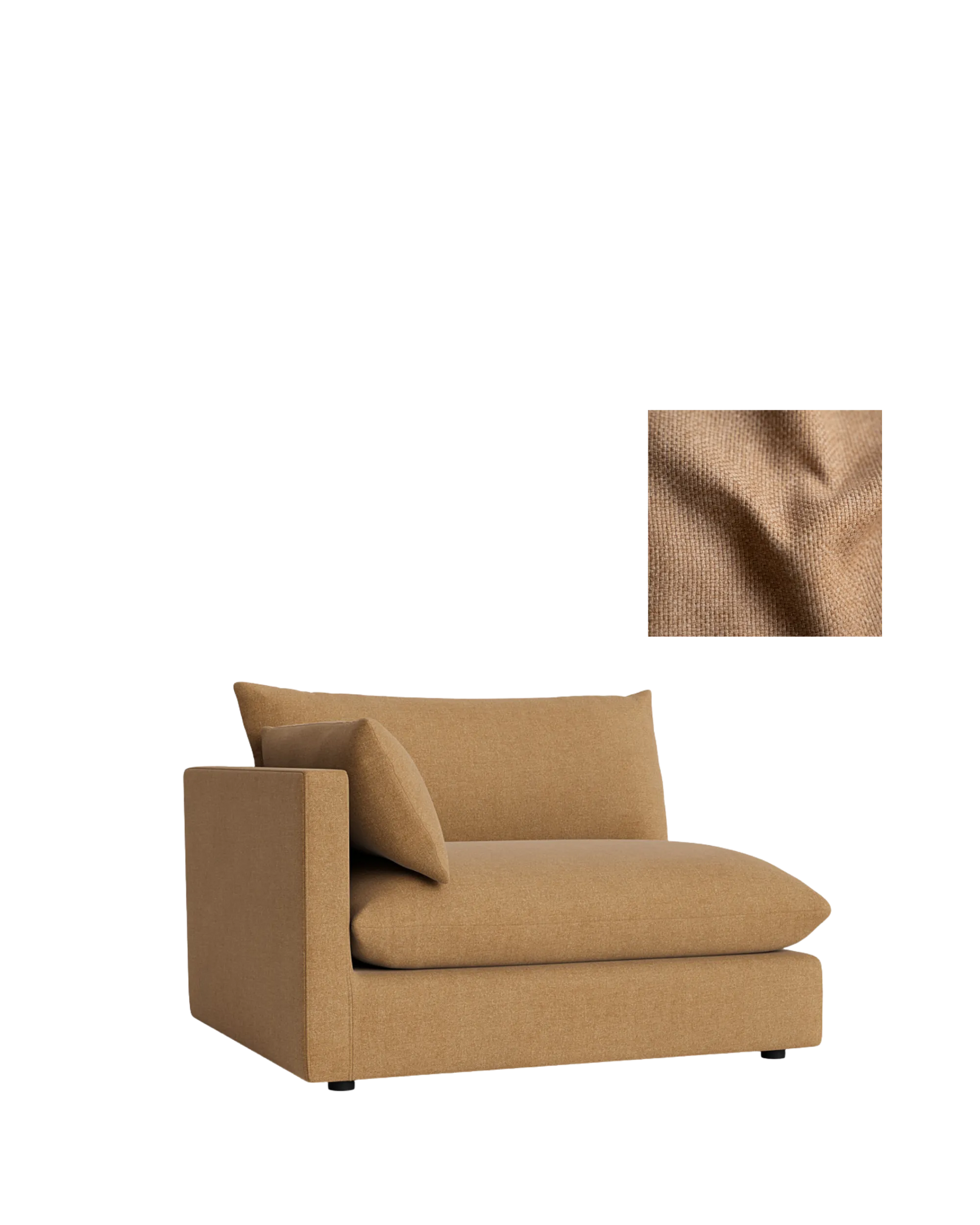 Sidney Slipcover Left Corner Module Fabric - Fossil Fawn