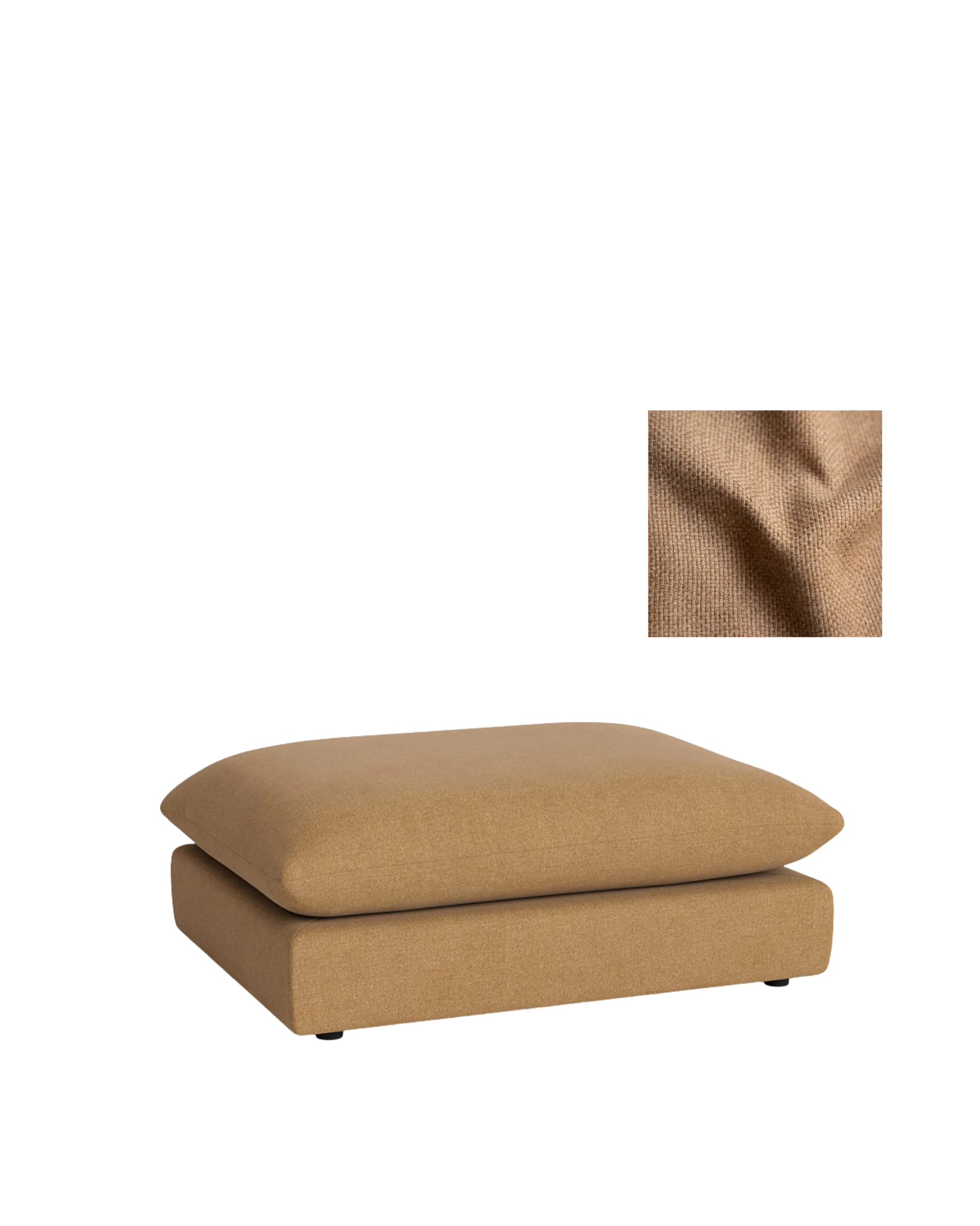 Sidney Slipcover Ottoman Fabric - Fossil Fawn