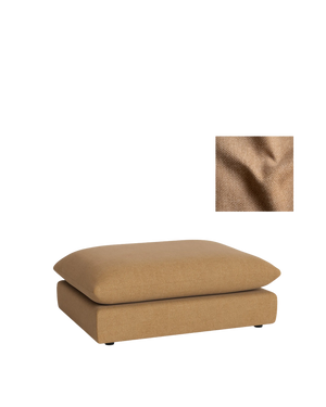 Sidney Slipcover Ottoman Fabric - Fossil Fawn