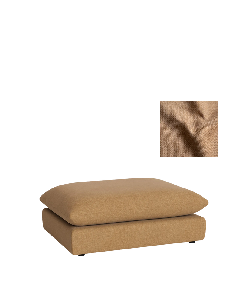 Sidney Slipcover Ottoman Fabric - Fossil Fawn