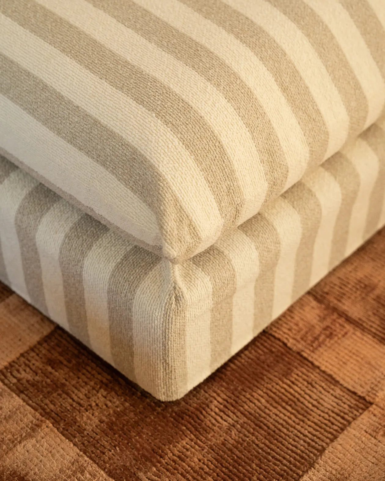 Sidney Slipcover Armless Middle Module - Marnie Sand Stripe