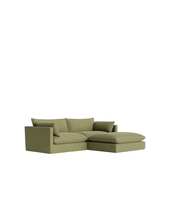 Sidney 4 Seater Chaise Sofa - Fossil Eucalyptus