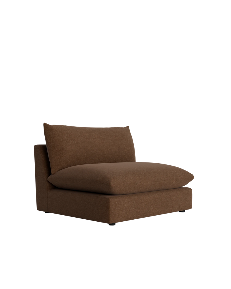 Sidney Armless Middle Module - Fossil Chocolate