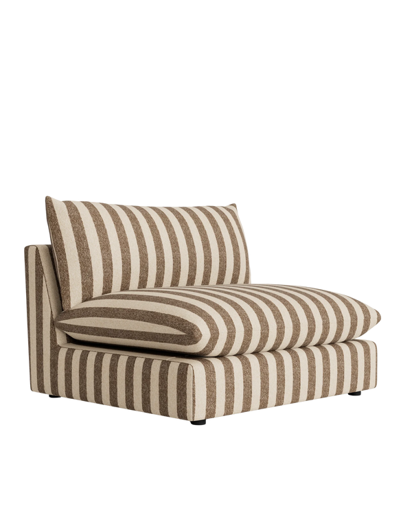 Sidney Slipcover Armless Middle Module - Marnie Coconut Stripe