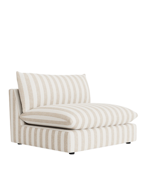 Sidney Slipcover Armless Middle Module - Marnie Sand Stripe