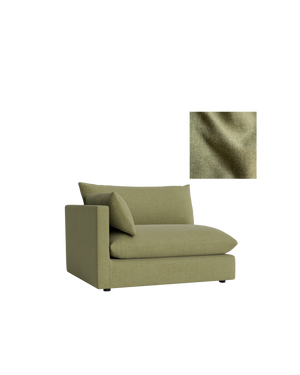 Sidney Left Corner Module Slipcover Fabric - Fossil Eucalyptus