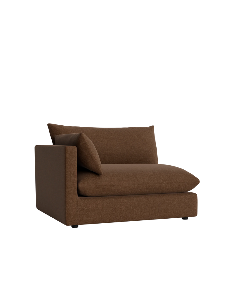 Sidney Left Corner Module - Fossil Chocolate