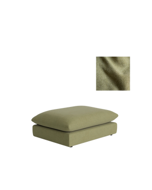 Sidney Ottoman Slipcover Fabric - Fossil Eucalyptus