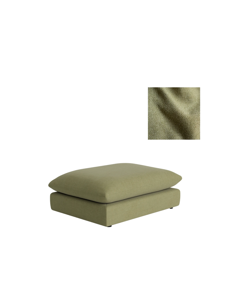 Sidney Ottoman Slipcover Fabric - Fossil Eucalyptus
