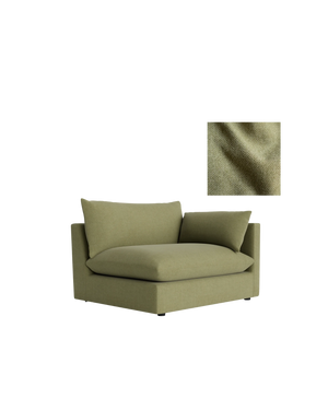 Sidney Right Corner Module Slipcover Fabric - Fossil Eucalyptus