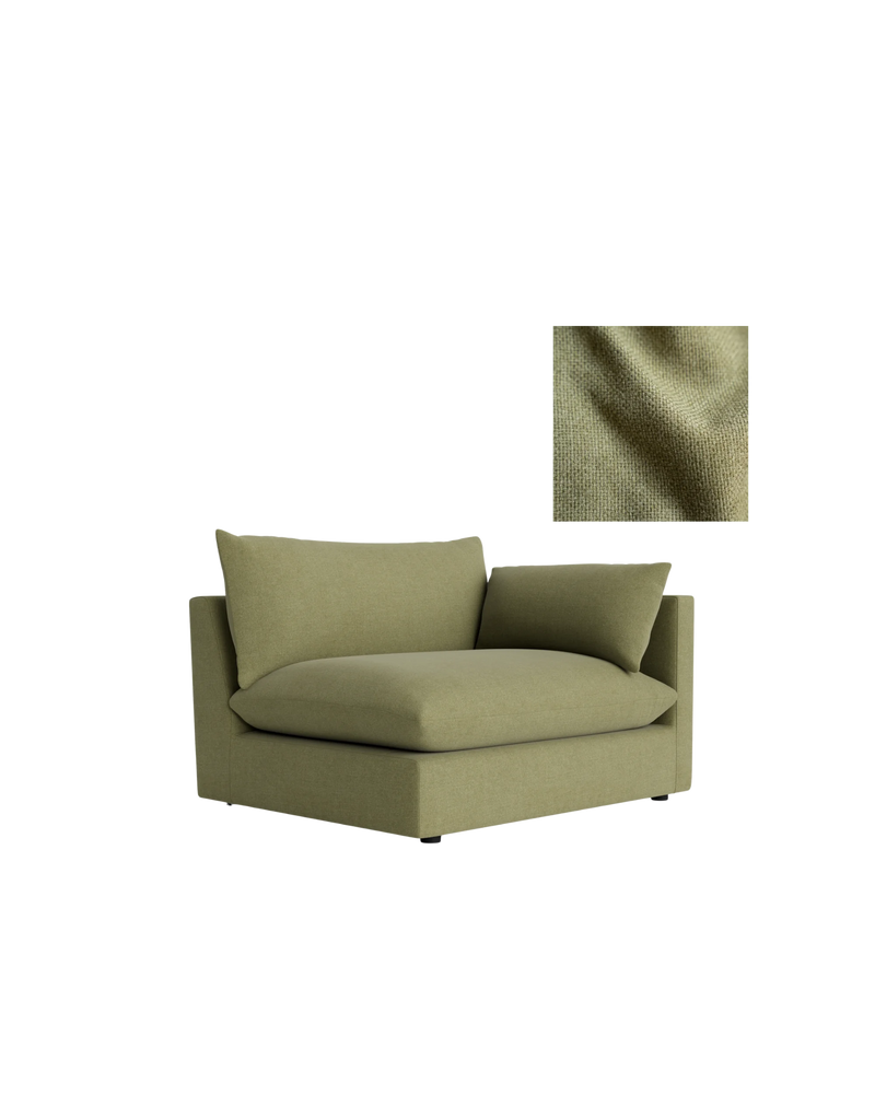 Sidney Right Corner Module Slipcover Fabric - Fossil Eucalyptus