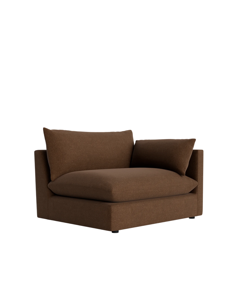 Sidney Right Corner Module - Fossil Chocolate