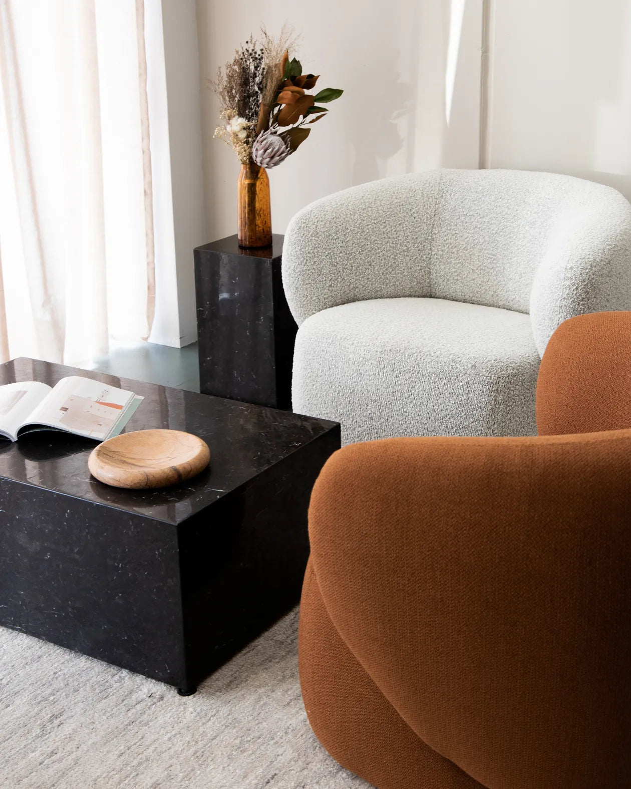 Stage Marble Coffee Table - Black Marble