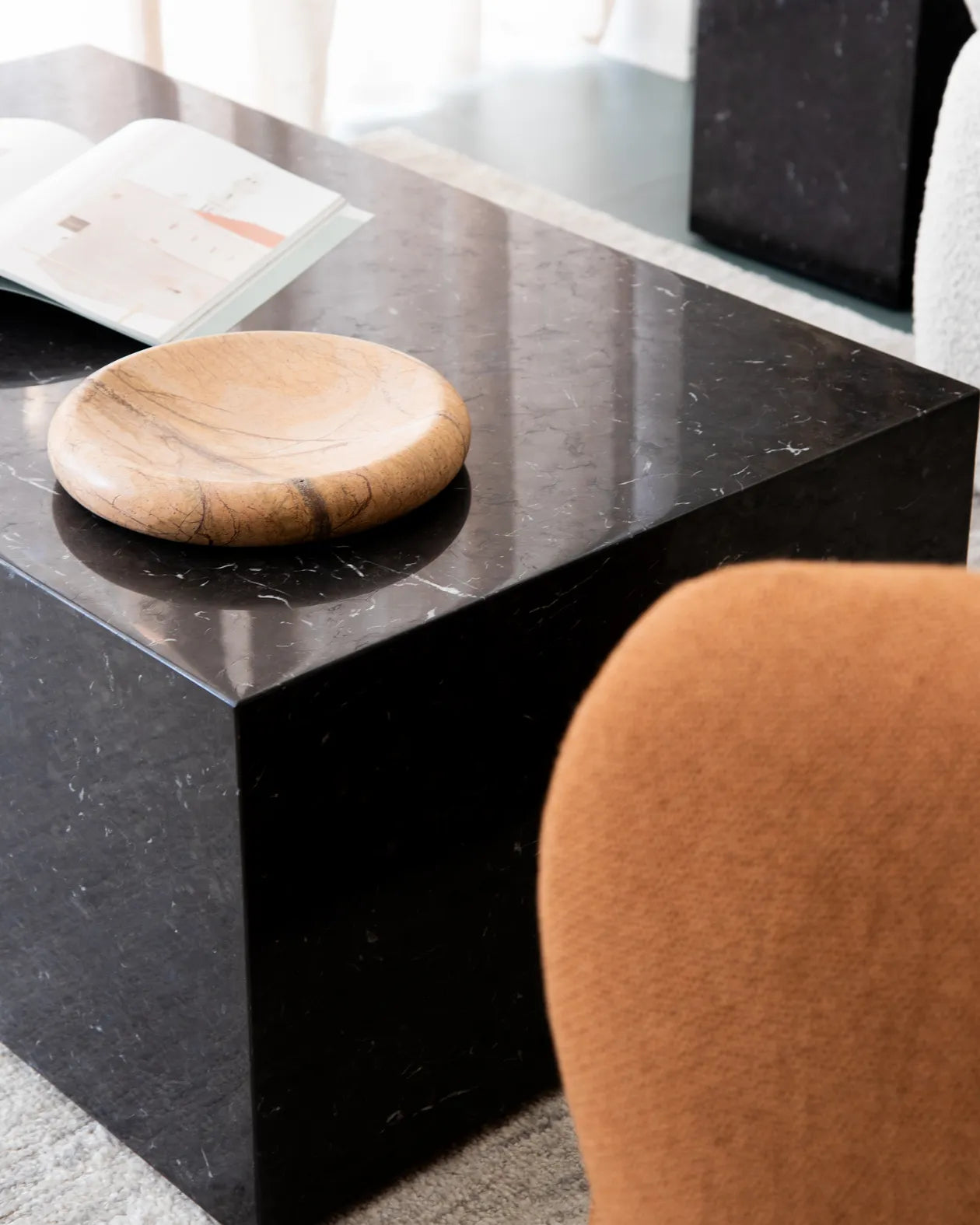 Stage Marble Coffee Table - Black Marble