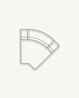 Stretch Angled Corner Module - Corduroy Forest
