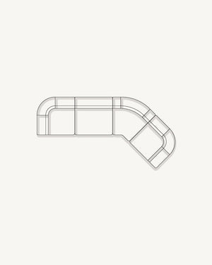Stretch Closed Angle Sofa - Corduroy Forest