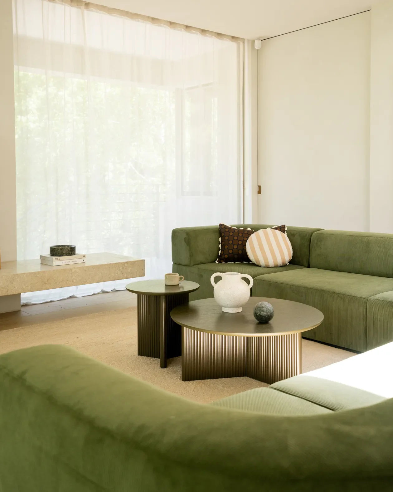 Stretch 3 Seater Sofa - Corduroy Forest