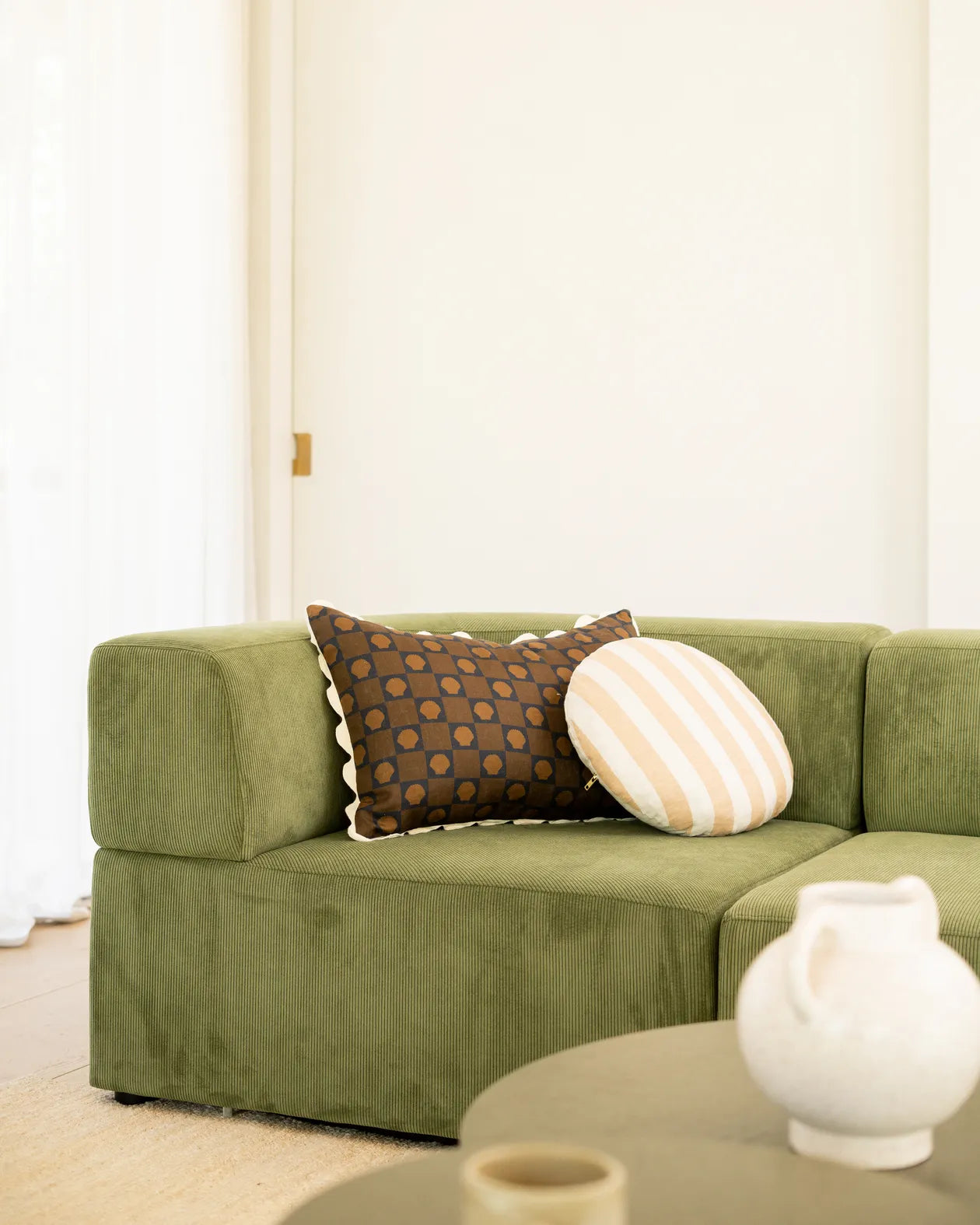 Stretch Closed Angle Sofa - Corduroy Forest