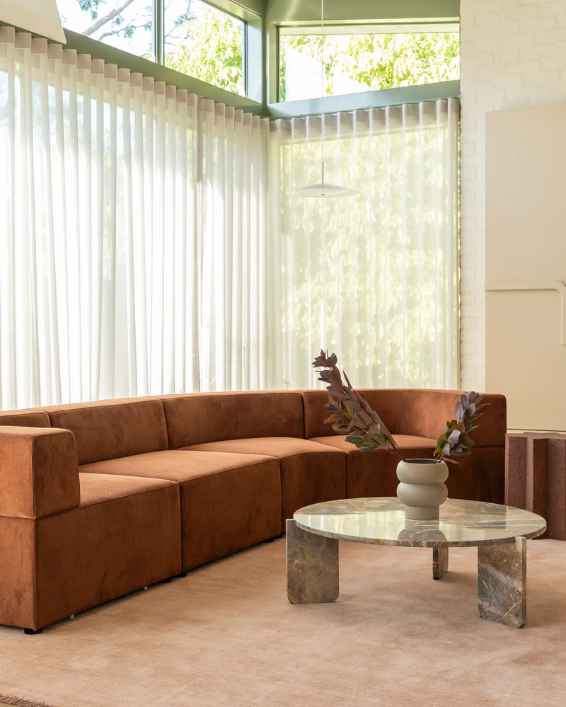 Stretch Closed Angle Sofa - Corduroy Cocoa