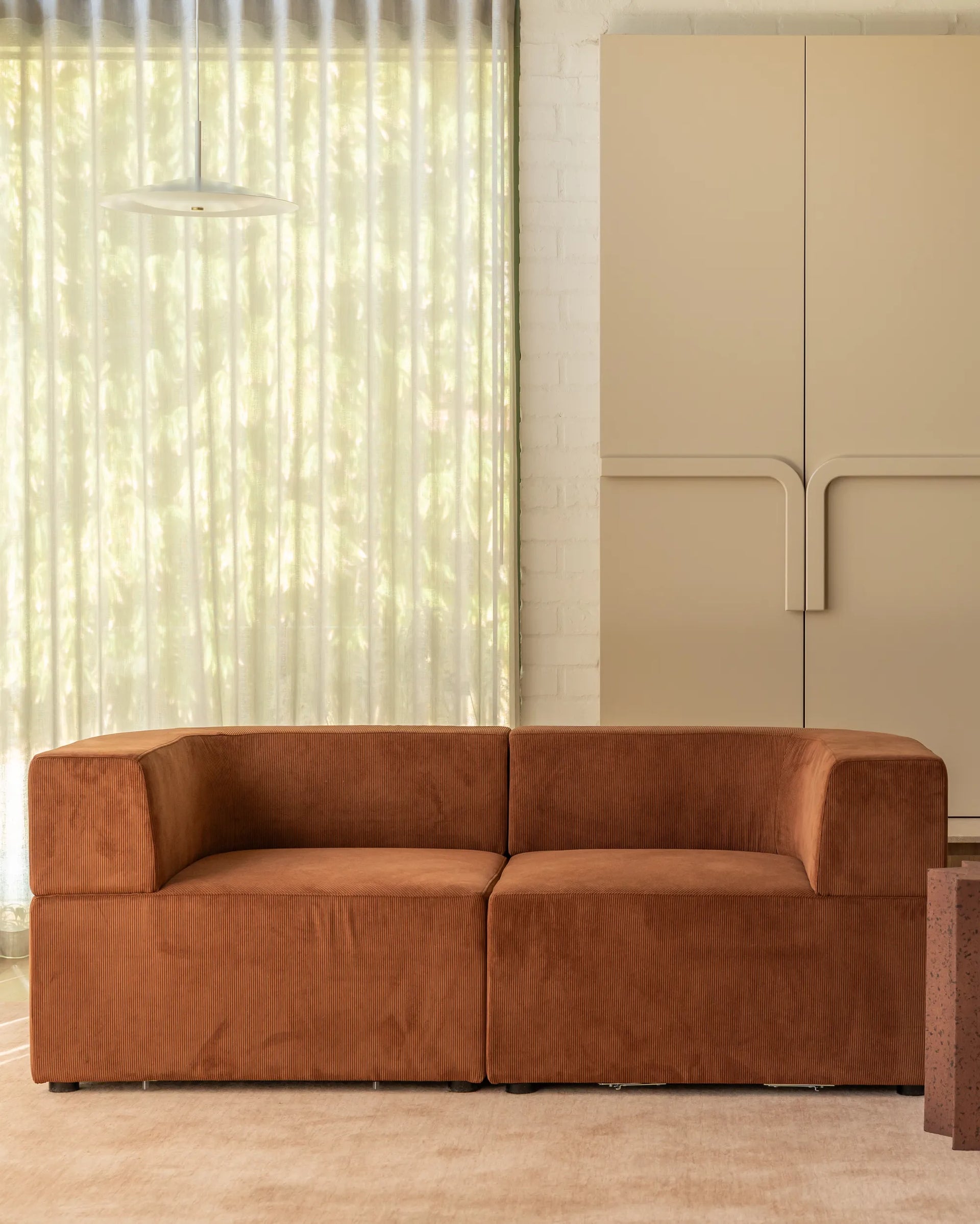 Stretch 3 Seater Sofa - Corduroy Cocoa