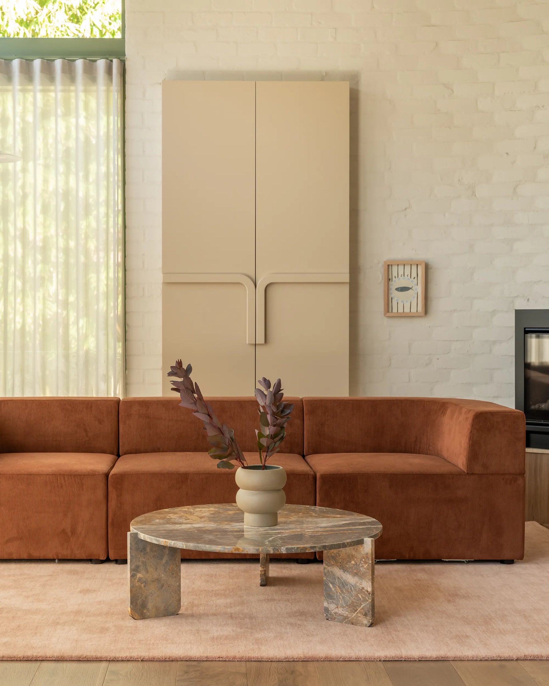 Stretch 4 Seater Sofa - Corduroy Cocoa