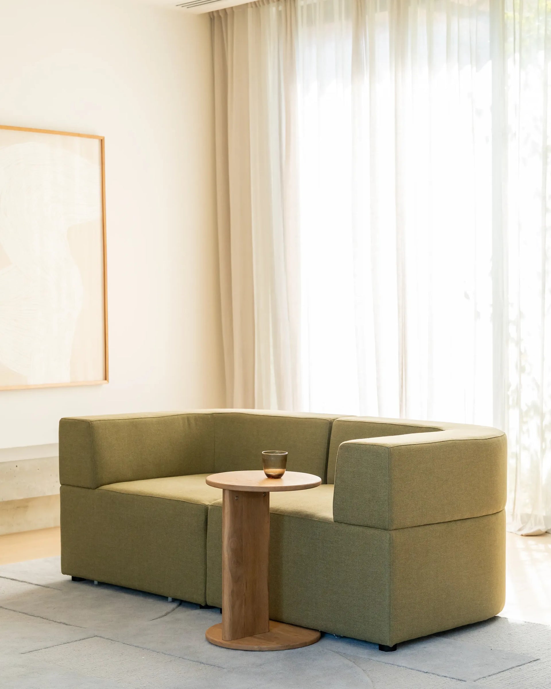 Stretch 3 Seater Sofa - Fossil Eucalyptus