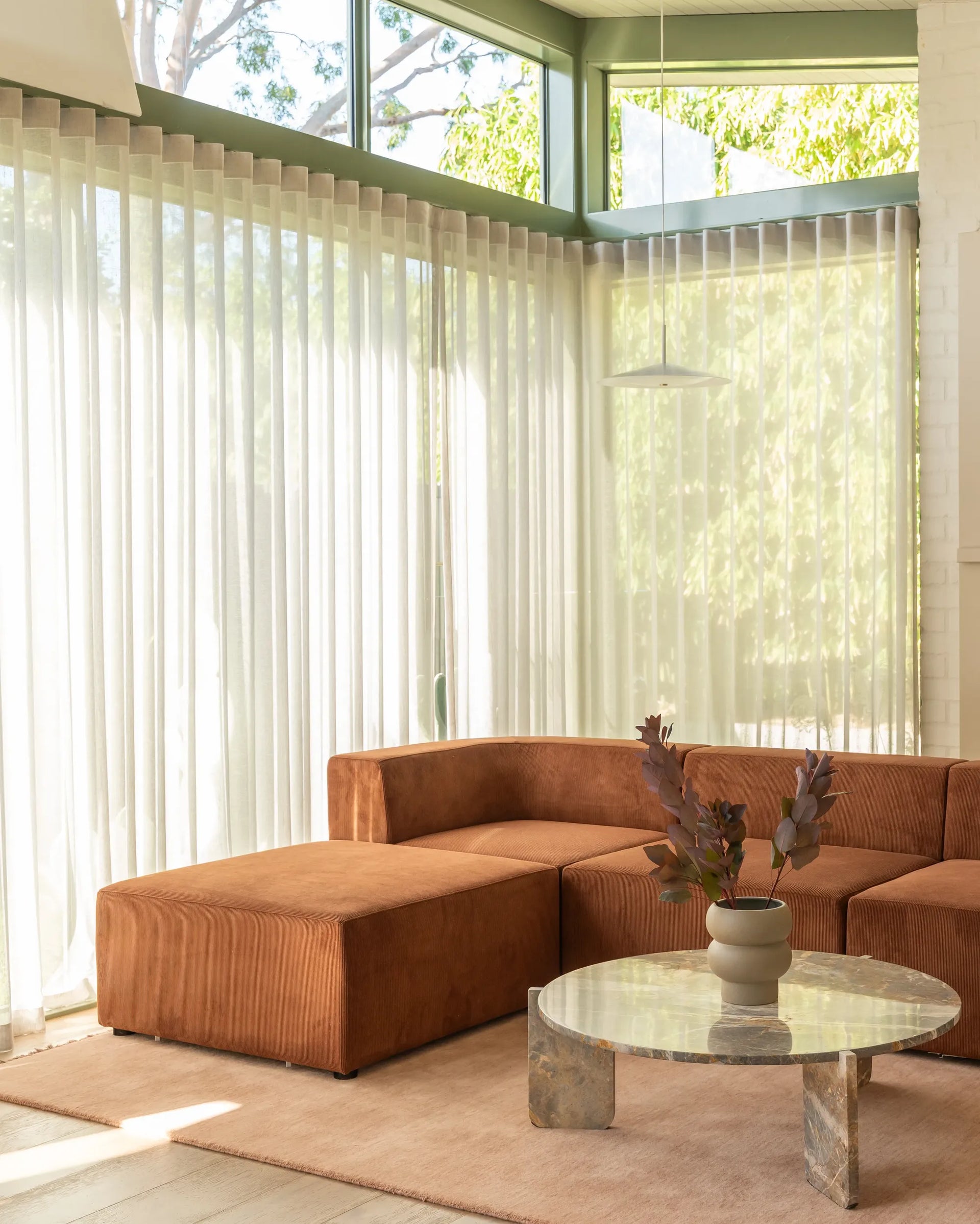 Stretch Ottoman - Corduroy Cocoa