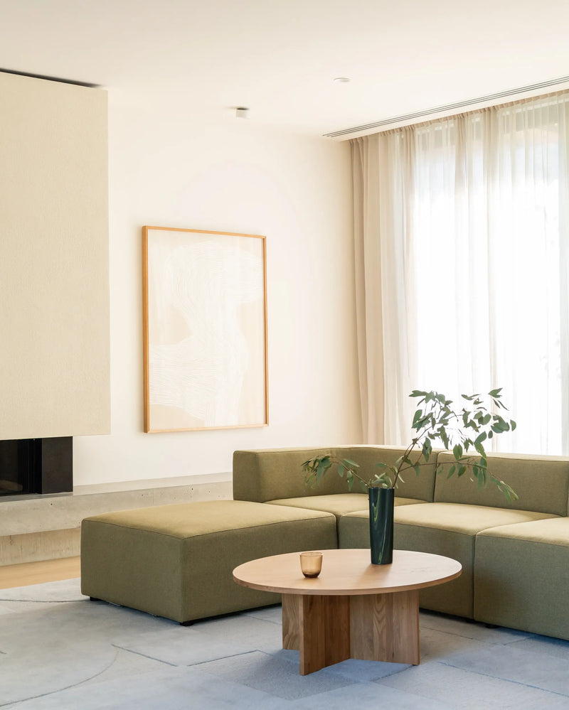 Stretch Ottoman - Fossil Eucalyptus